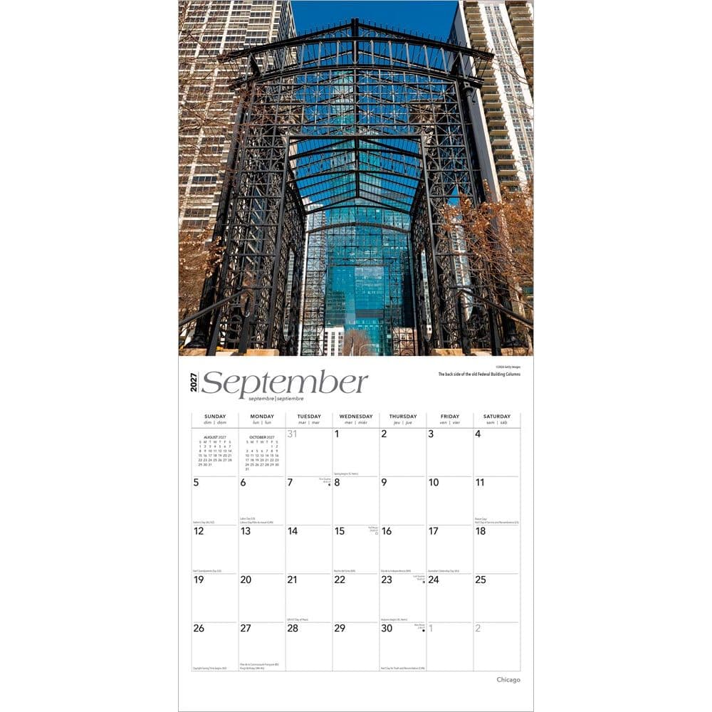 Chicago 2027 Wall Calendar Third Alternate Image