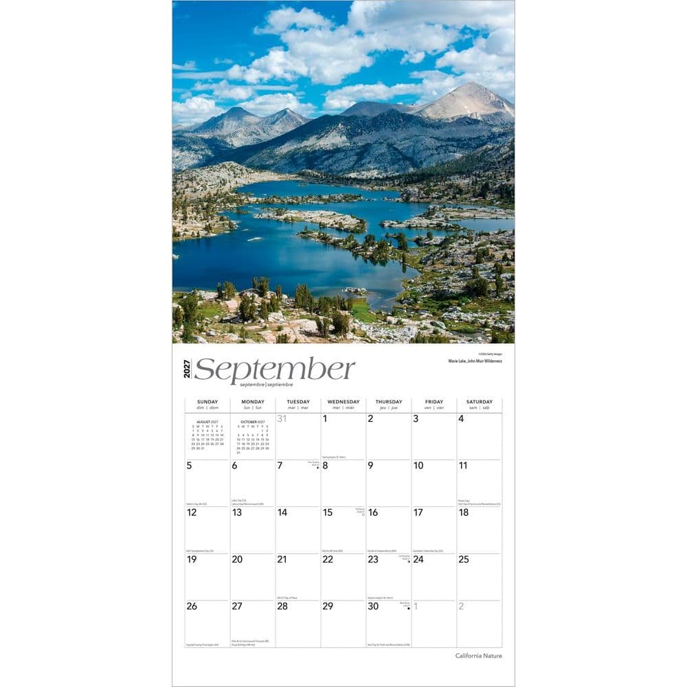 California Nature 2027 Wall Calendar Third Alternate Image