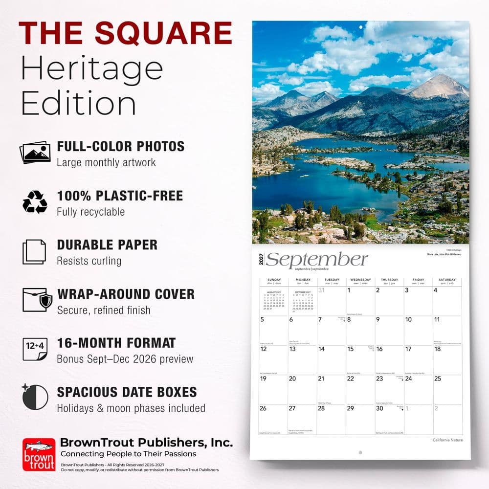 California Nature 2027 Wall Calendar Fifth Alternate Image