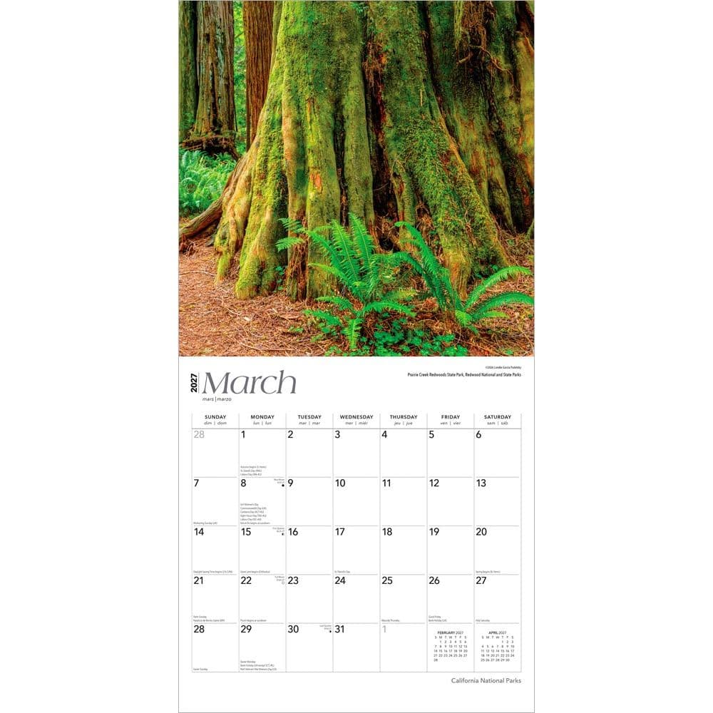 California National Parks 2027 Wall Calendar Second Alternate Image