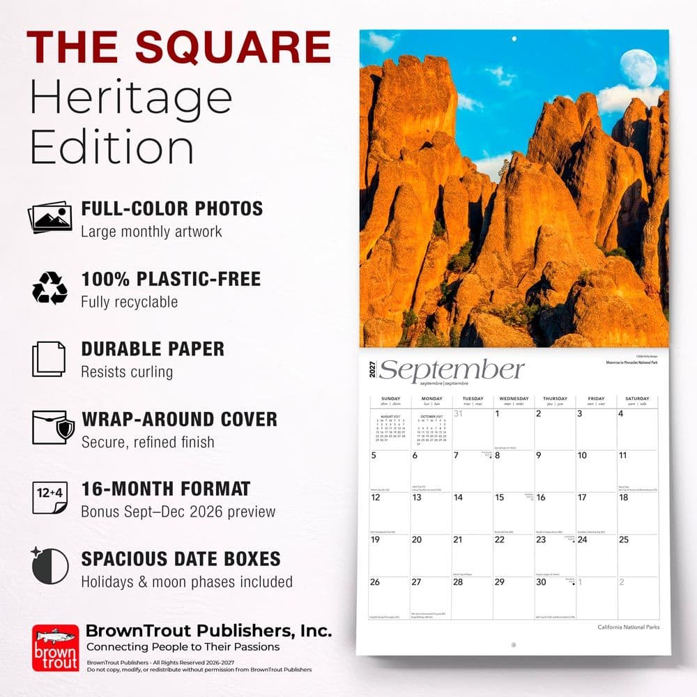 California National Parks 2027 Wall Calendar Fifth Alternate Image