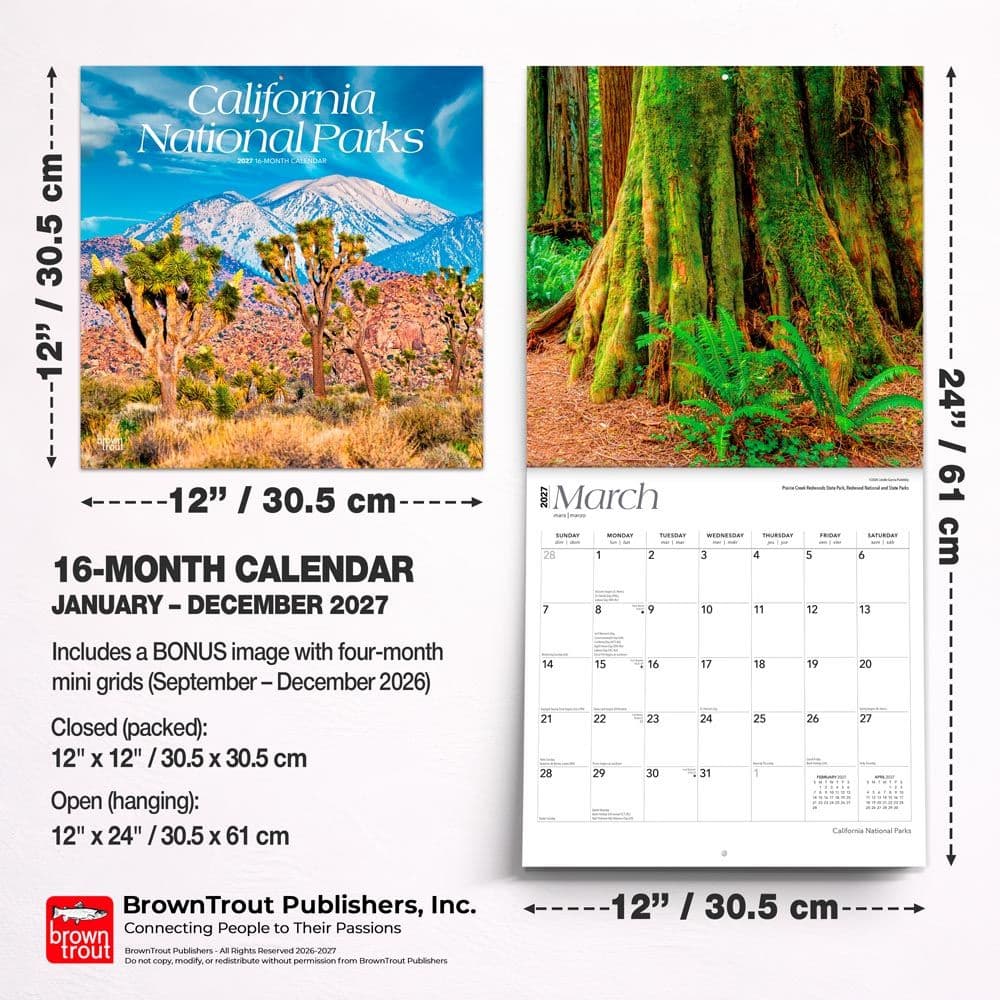 California National Parks 2027 Wall Calendar Sixth Alternate Image