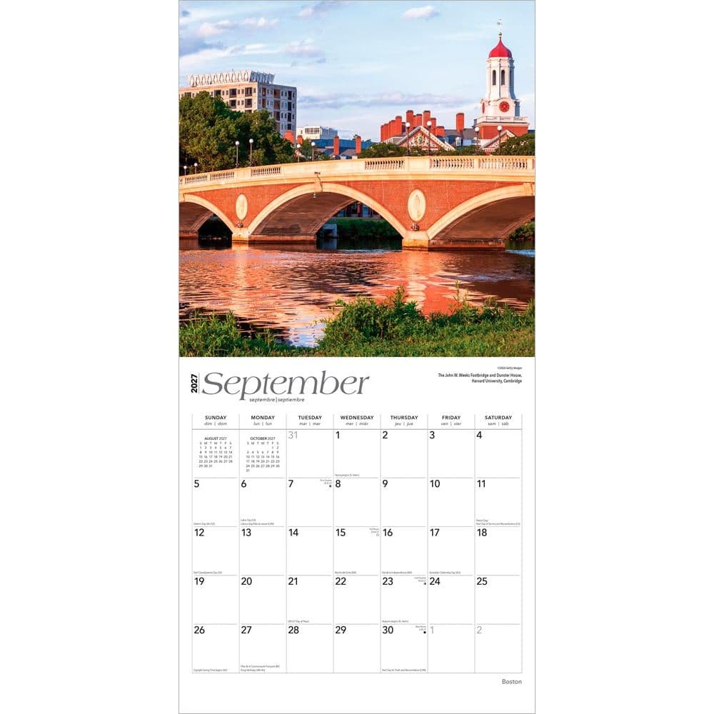 Boston 2027 Wall Calendar Third Alternate Image