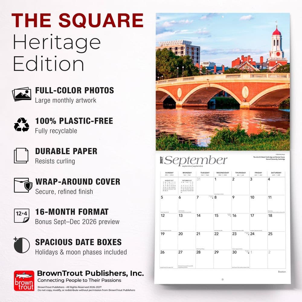 Boston 2027 Wall Calendar Fifth Alternate Image