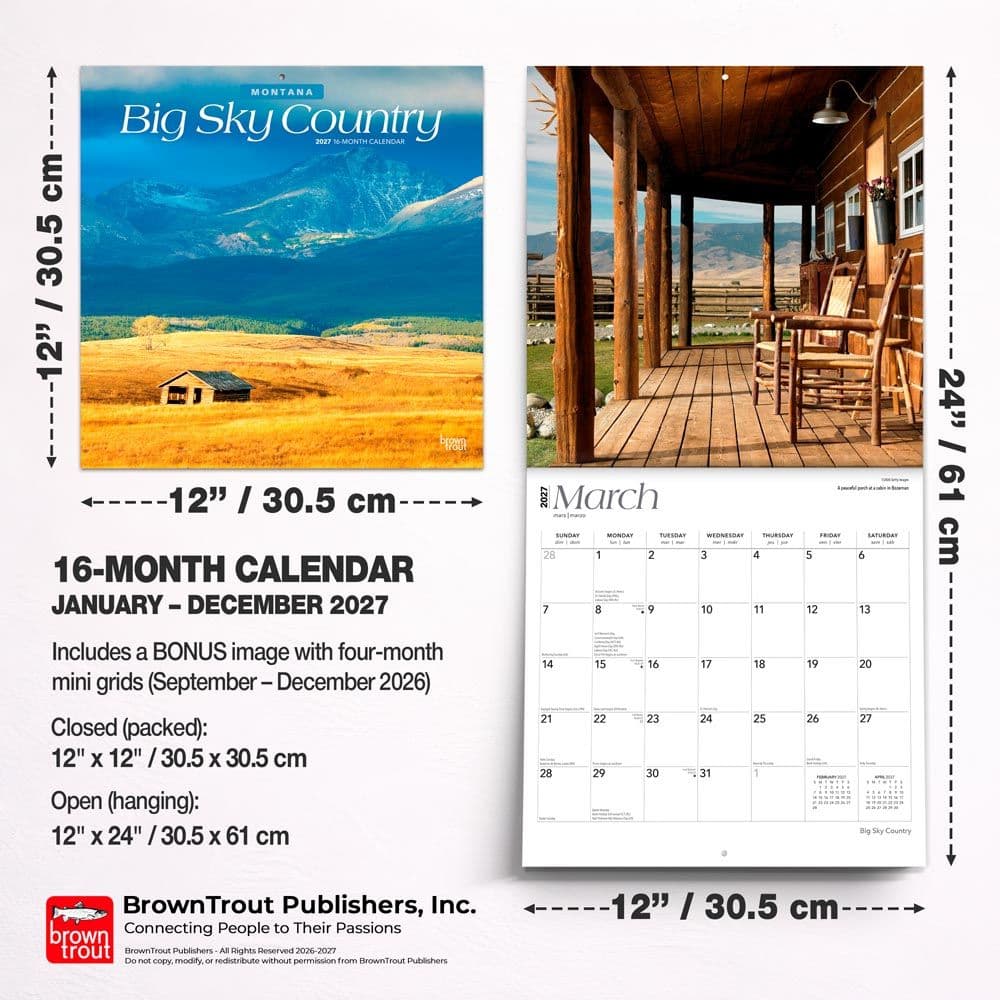 Big Sky Country 2027 Wall Calendar Sixth Alternate Image