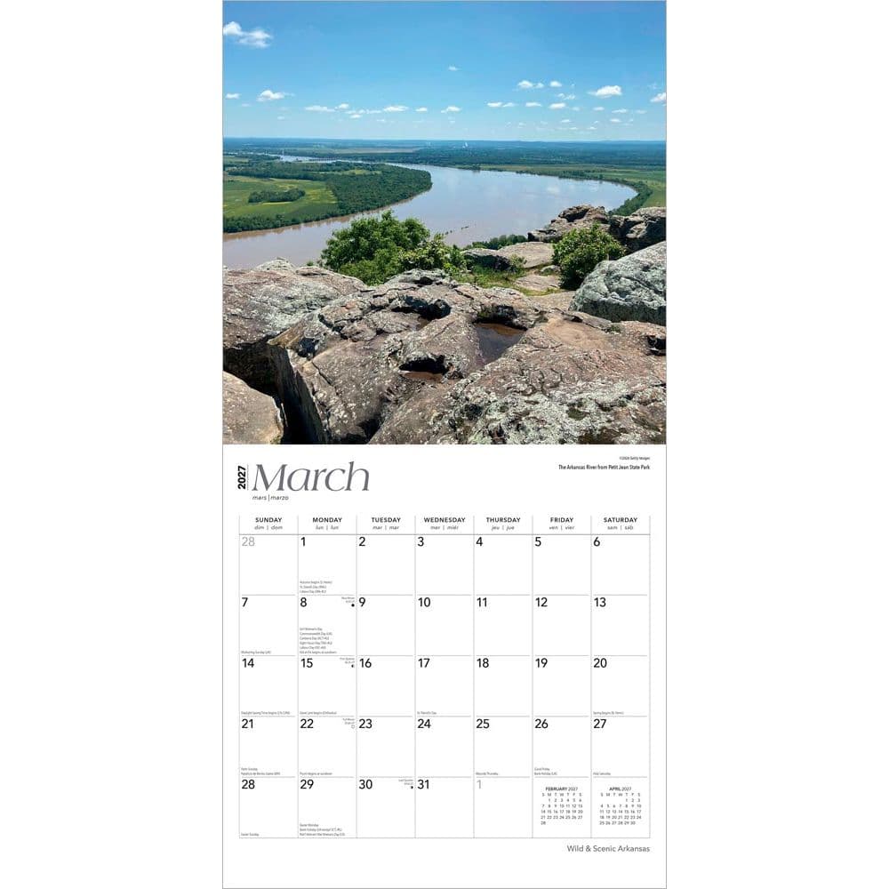Arkansas 2027 Wild and Scenic 2027 Wall Calendar Second Alternate Image