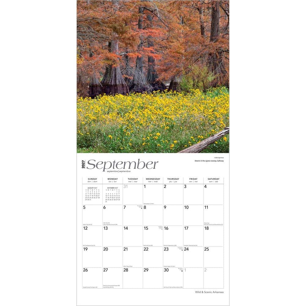 Arkansas 2027 Wild and Scenic 2027 Wall Calendar Third Alternate Image