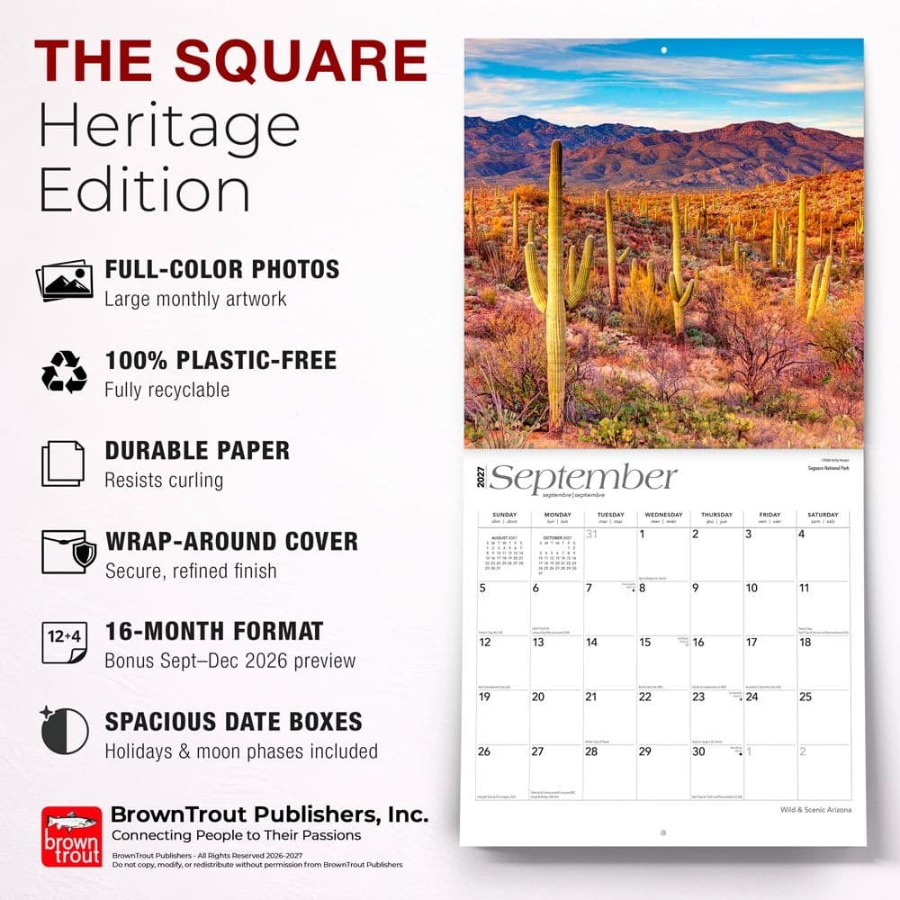 Arizona 2027 Wild and Scenic 2027 Wall Calendar Fifth Alternate Image
