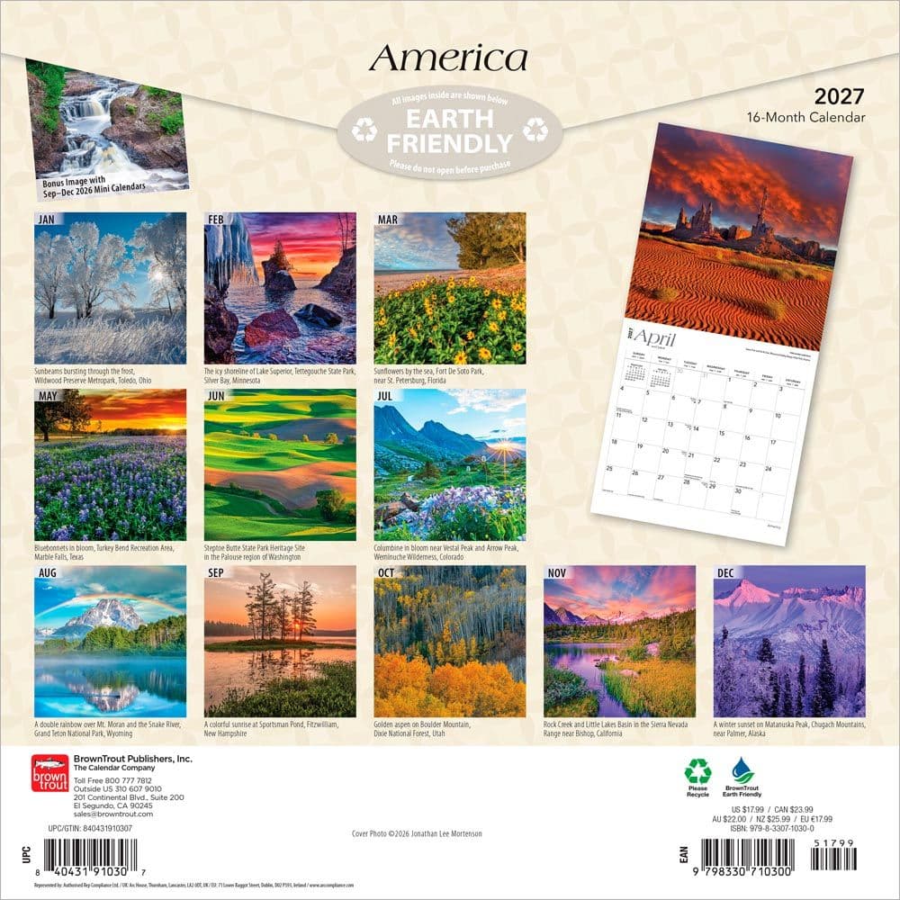 America 2027 Wall Calendar First Alternate Image