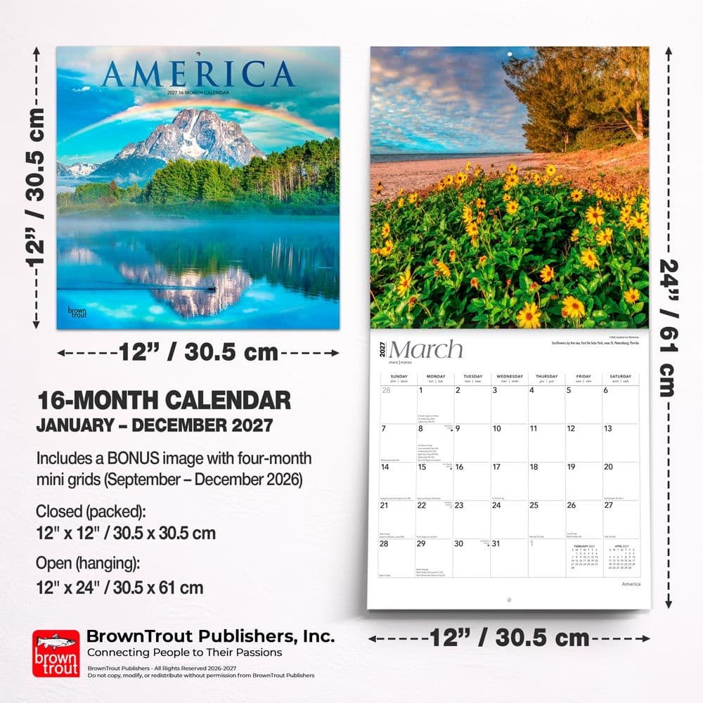 America 2027 Wall Calendar Sixth Alternate Image