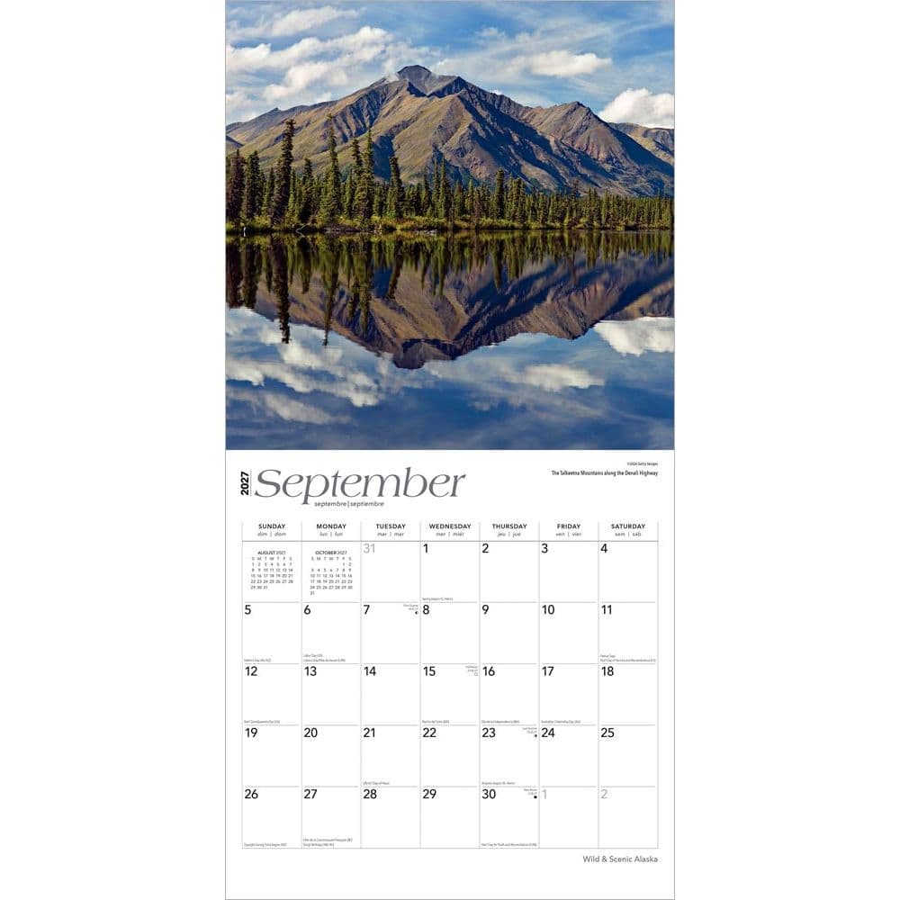 Alaska Wilderness 2027 Wall Calendar Third Alternate Image
