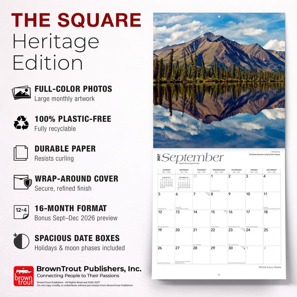 Alaska Wilderness 2027 Wall Calendar Fifth Alternate Image