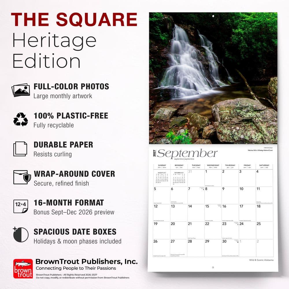 Alabama Wild and Scenic 2027 Wall Calendar Fifth Alternate Image