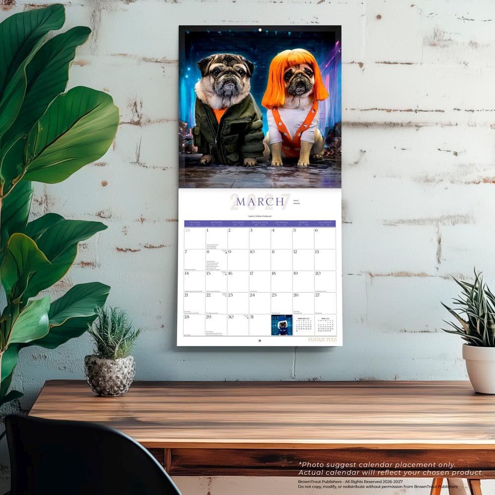 Fantasy Pugs 2027 Wall Calendar Fourth Alternate Image
