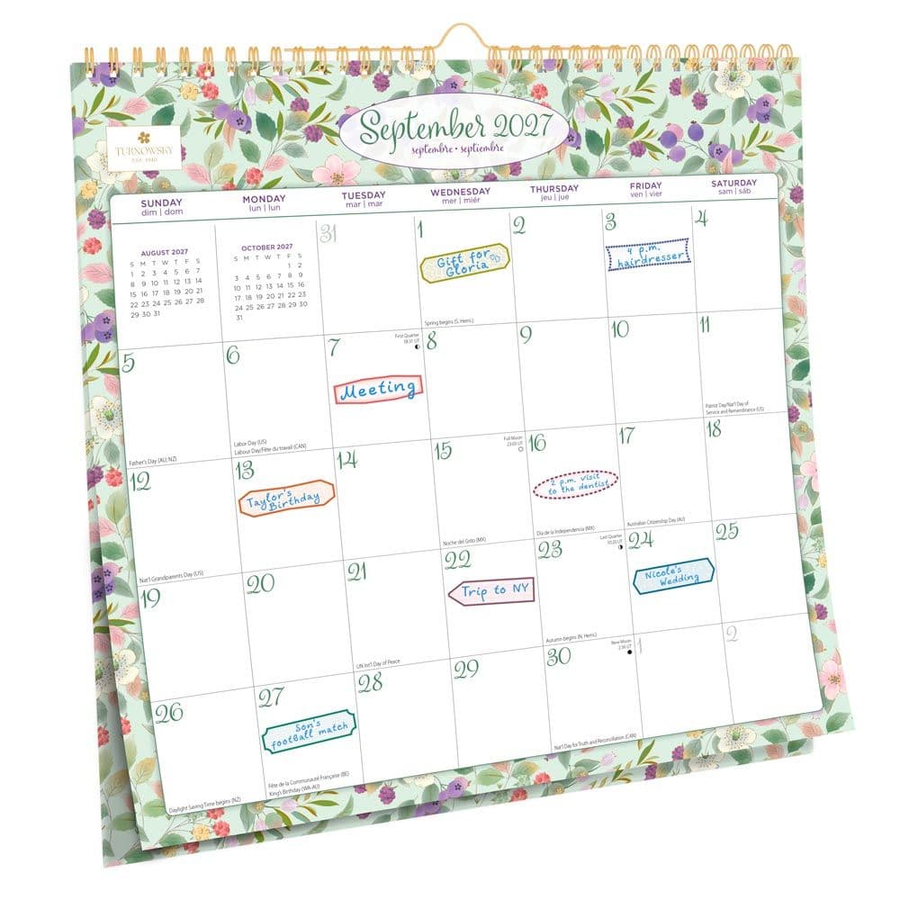 Turnowsky House Spiral 2027 Wall Calendar Third Alternate Image