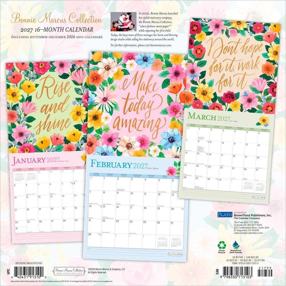 Bonnie Marcus Plato Foil 2027 Wall Calendar First Alternate Image