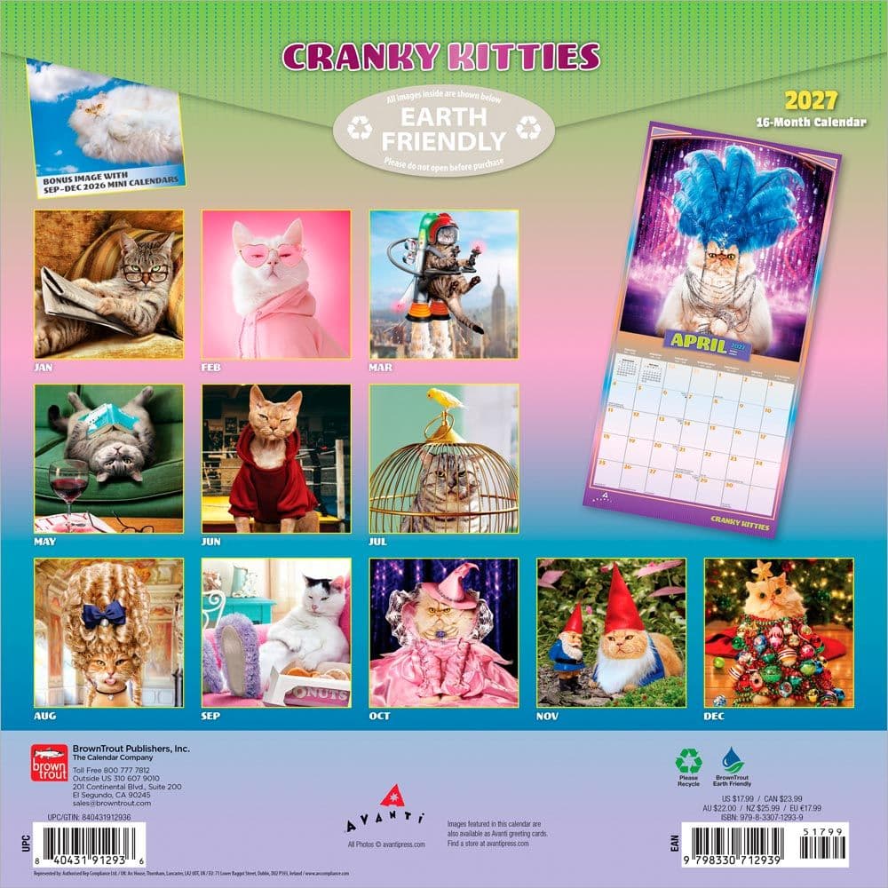 Avanti Cranky Kitties 2027 Wall Calendar First Alternate Image