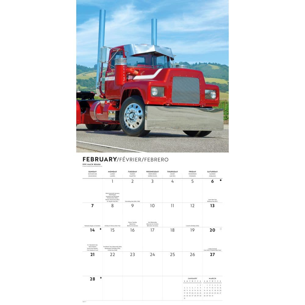 Trucks 2027 Wall Calendar Second Alternate Image