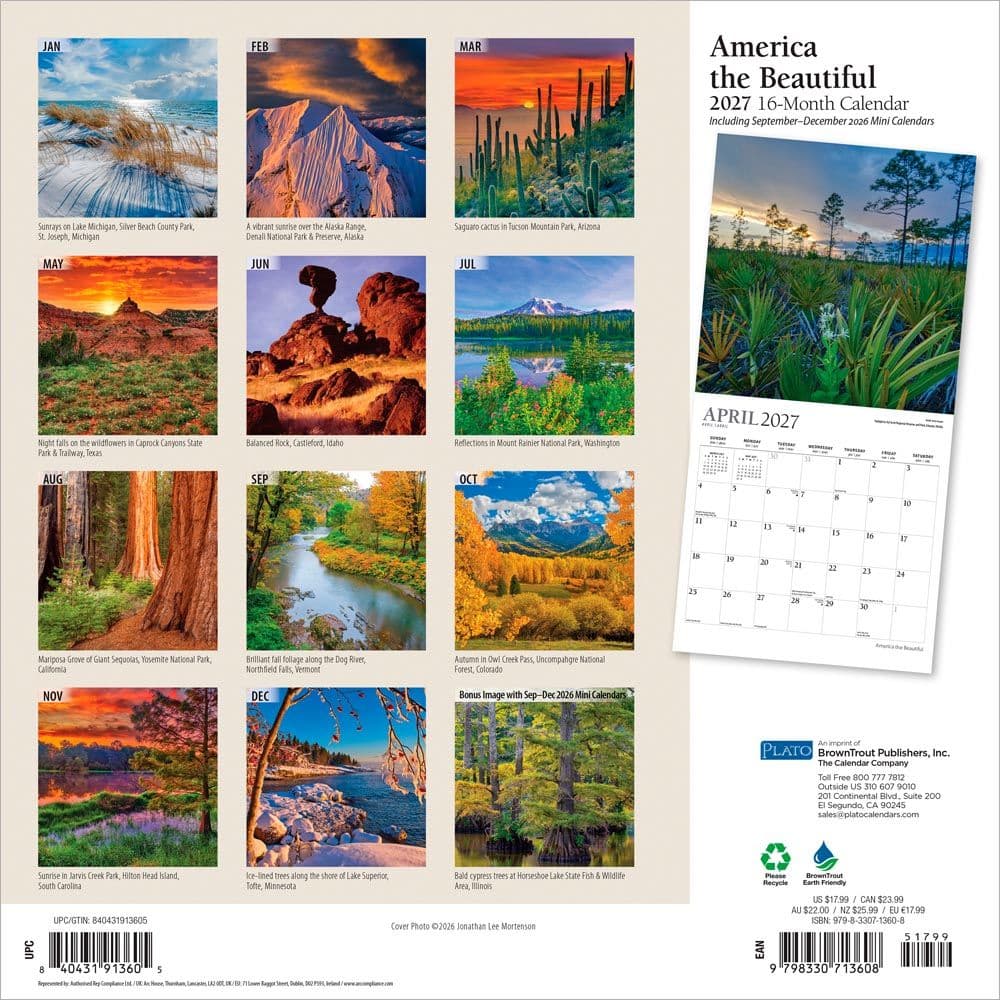 America the Beautiful 2027 Wall Calendar First Alternate Image