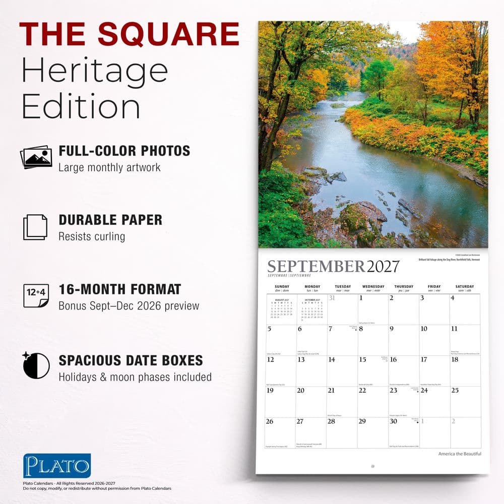 America the Beautiful 2027 Wall Calendar Fifth Alternate Image