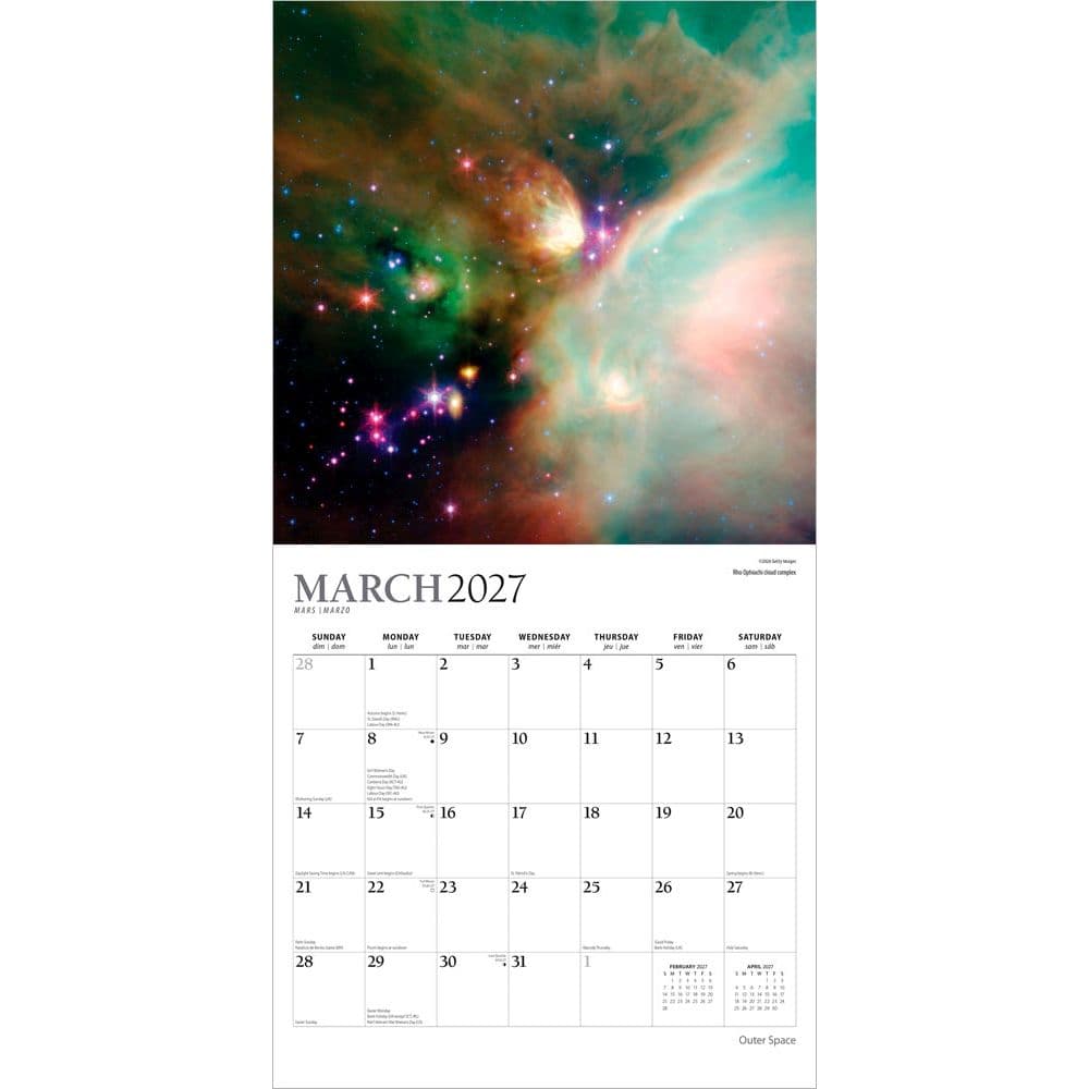 Outer Space Plato 2027 Wall Calendar Second Alternate Image