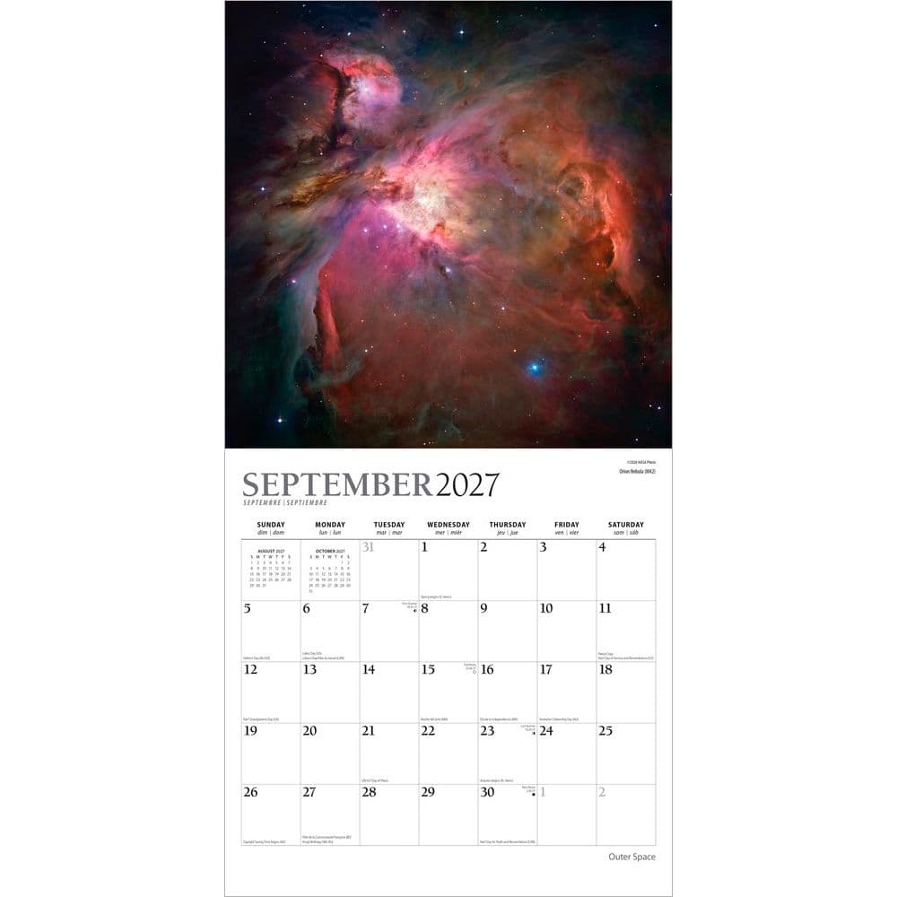 Outer Space Plato 2027 Wall Calendar Third Alternate Image