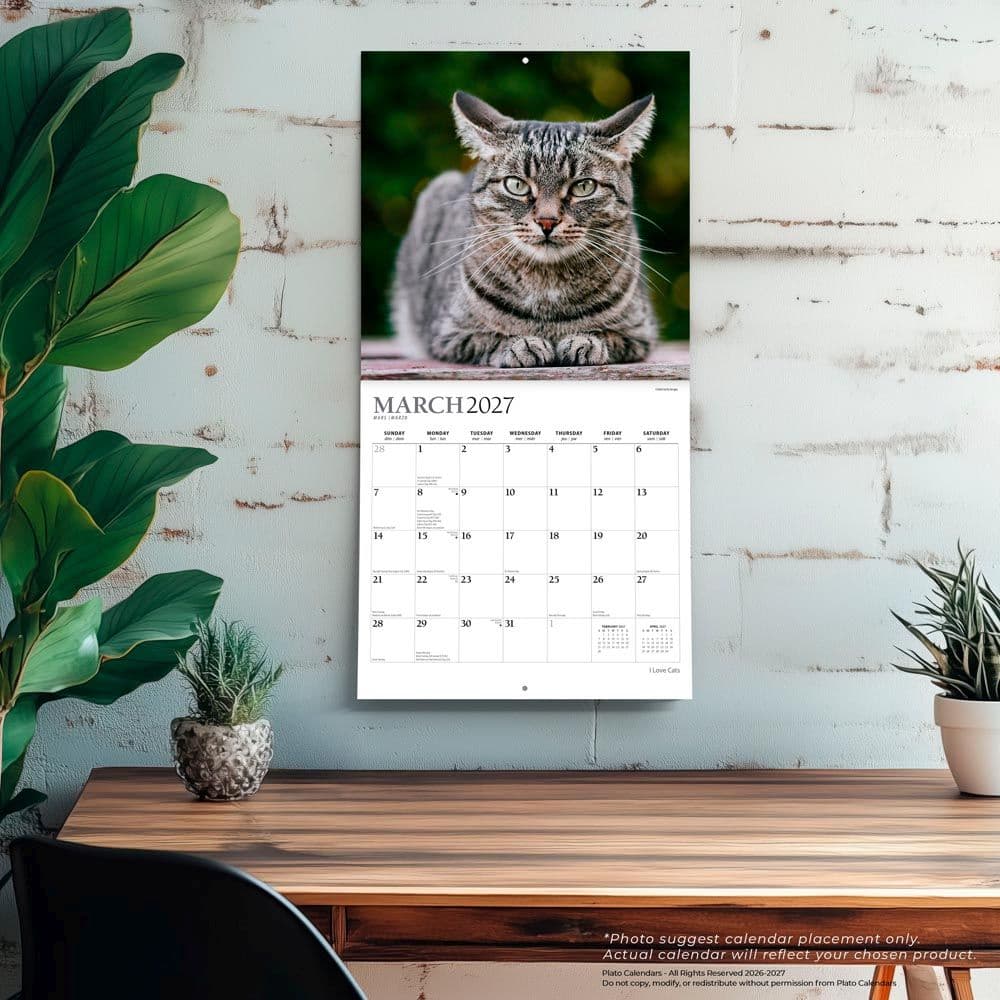 I Love Cats Plato 2027 Wall Calendar Fourth Alternate Image