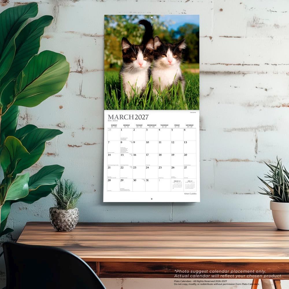 Kitten Cuddles Plato  2027 Wall Calendar Fourth Alternate Image