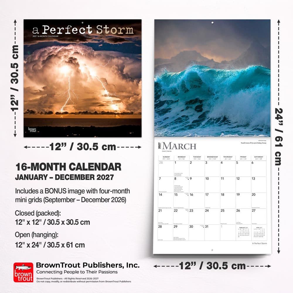 Perfect Storm 2027 Wall Calendar Sixth Alternate Image