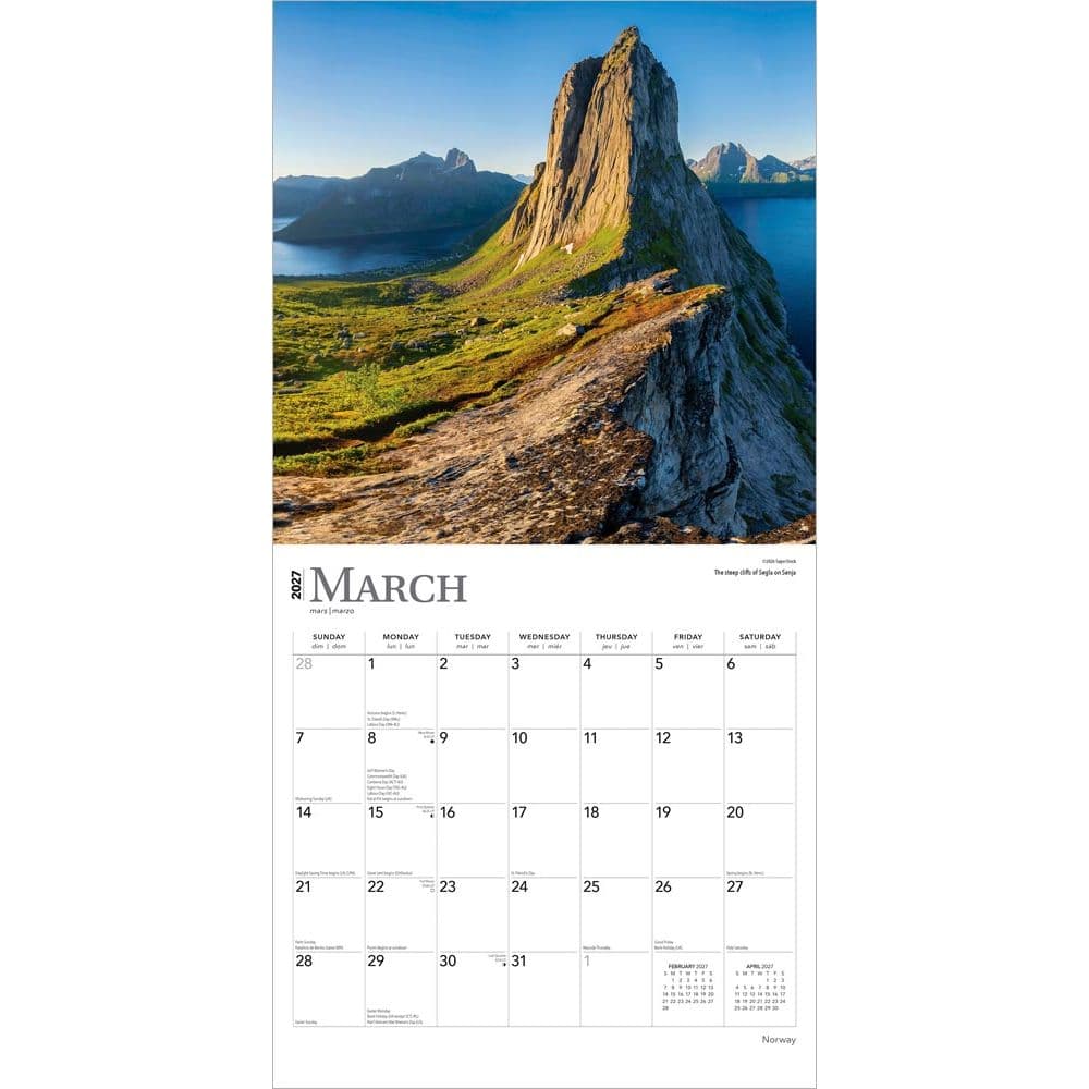 Norway 2027 Wall Calendar Second Alternate Image
