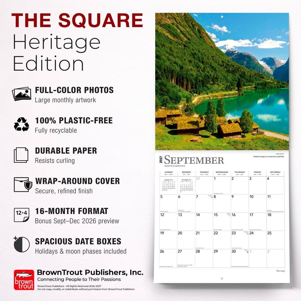 Norway 2027 Wall Calendar Fifth Alternate Image