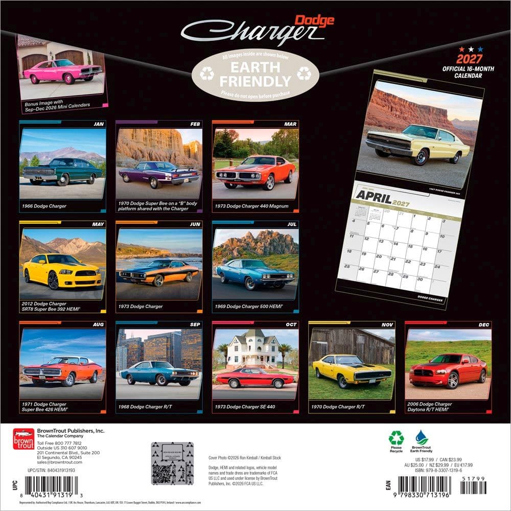 Dodge 2027 Wall Calendar First Alternate Image
