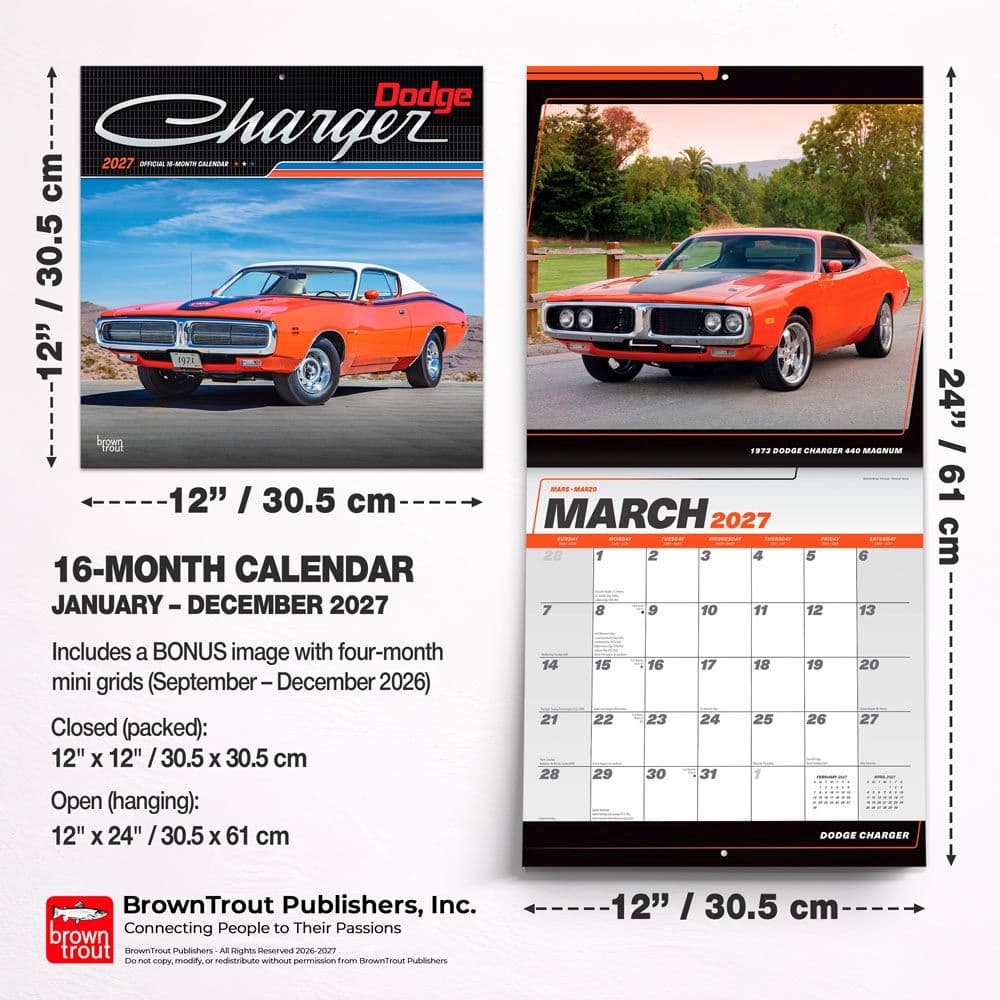 Dodge 2027 Wall Calendar Sixth Alternate Image