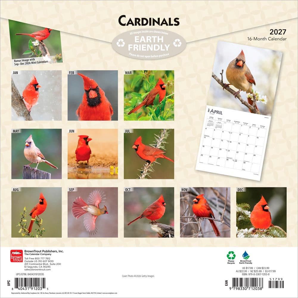 Cardinals 2027 Wall Calendar First Alternate Image