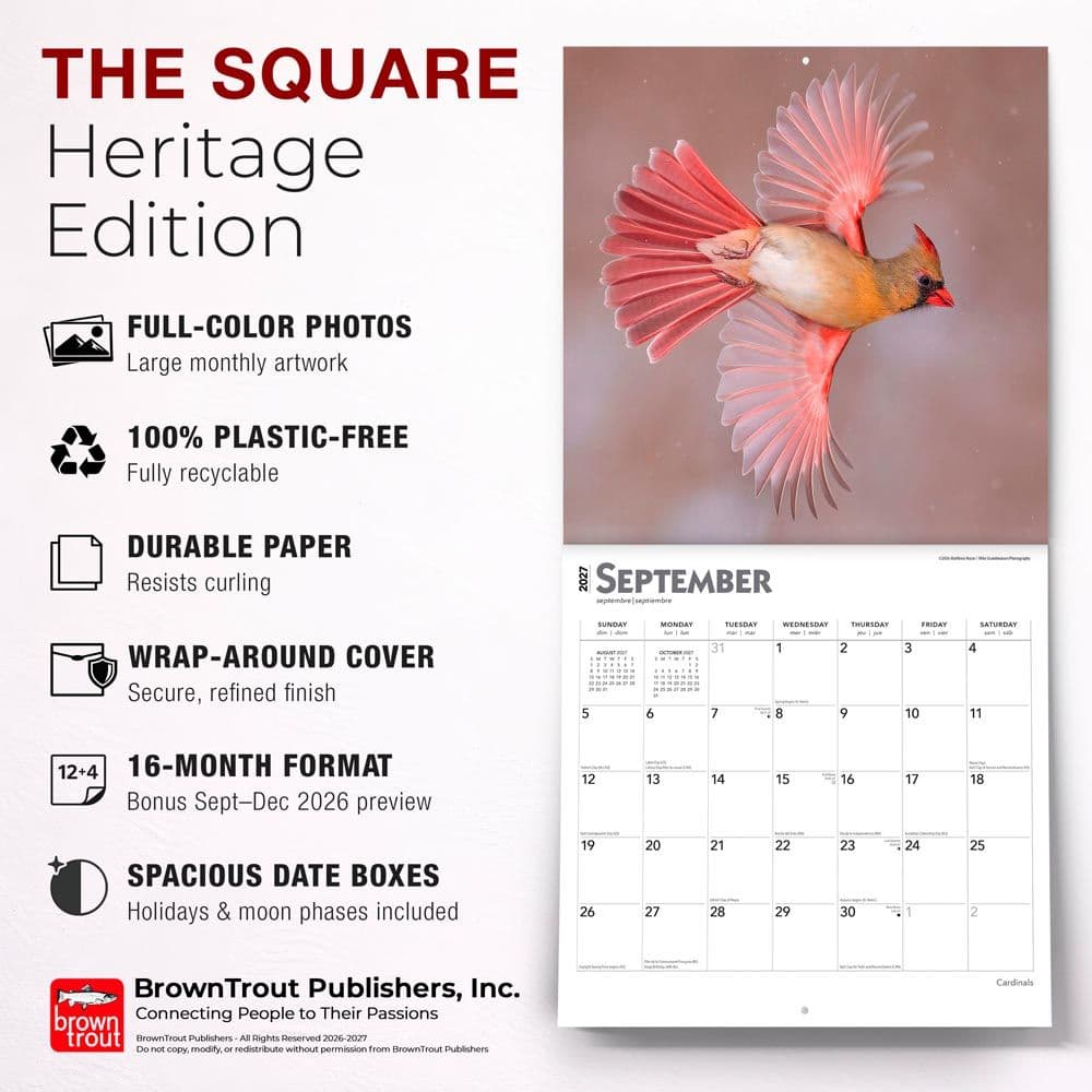 Cardinals 2027 Wall Calendar Fifth Alternate Image