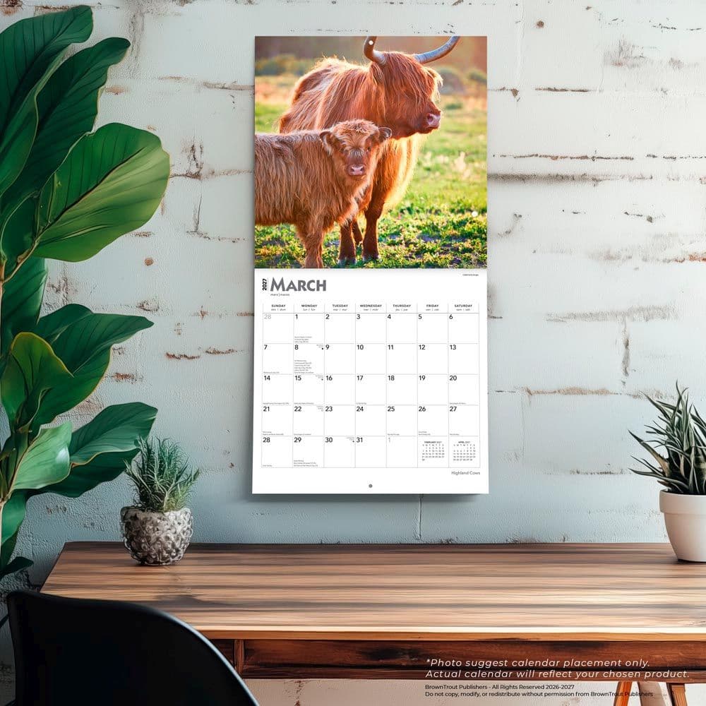 Highland Cows 2027 Wall Calendar Fourth Alternate Image