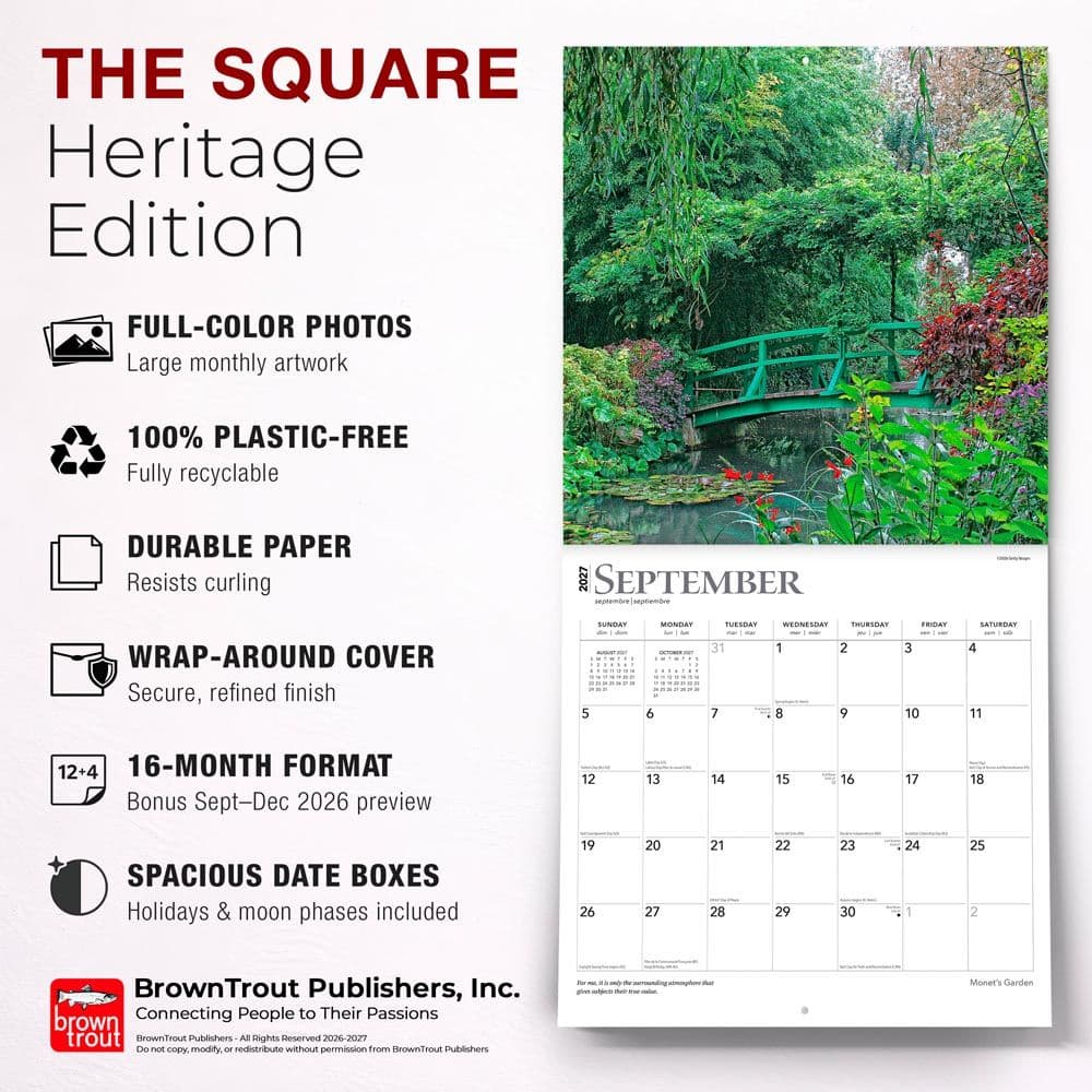 Monets Garden 2027 Wall Calendar Fifth Alternate Image