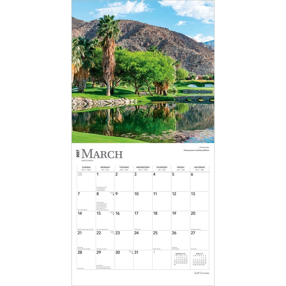 Golf Courses 2027 Wall Calendar Second Alternate Image