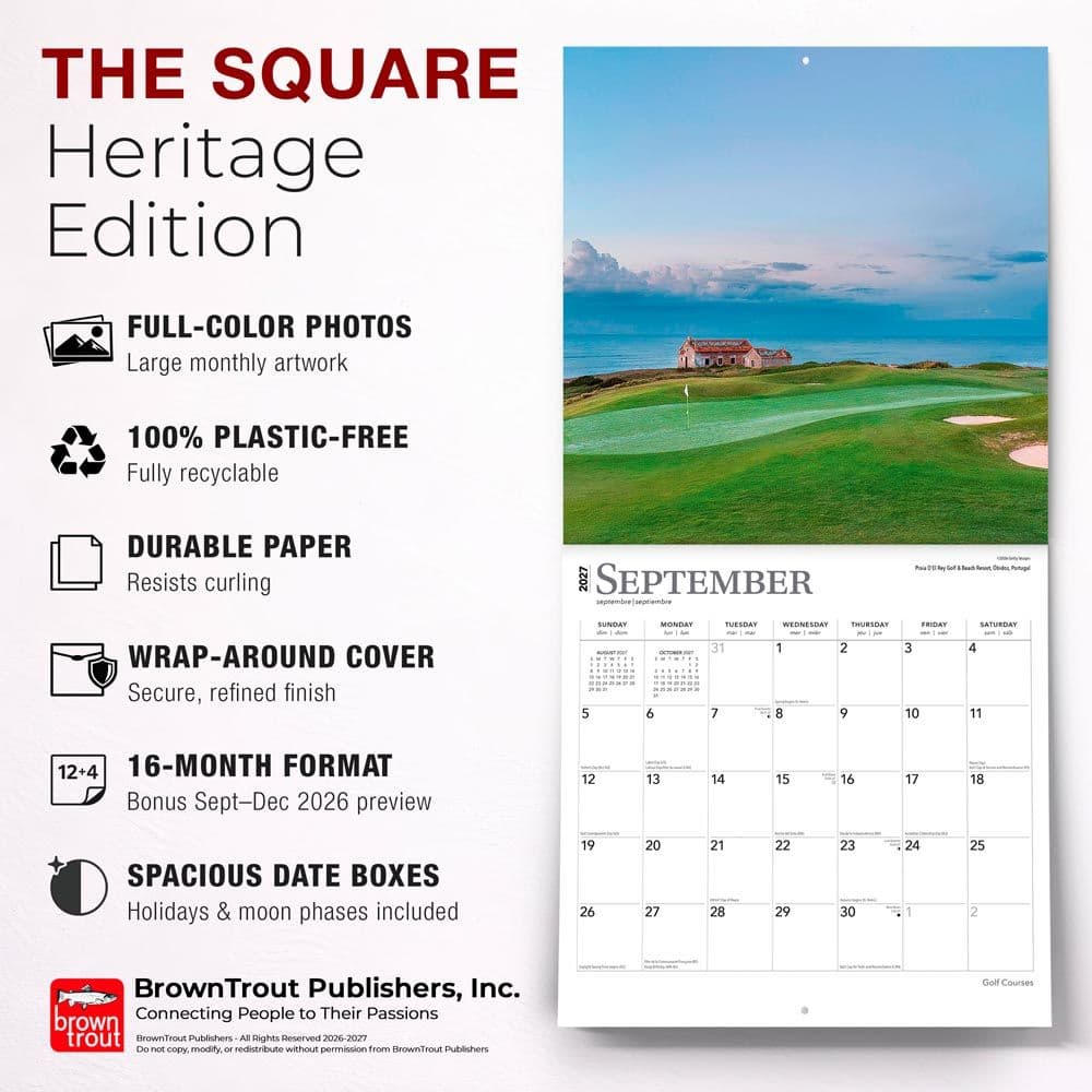 Golf Courses 2027 Wall Calendar Fifth Alternate Image
