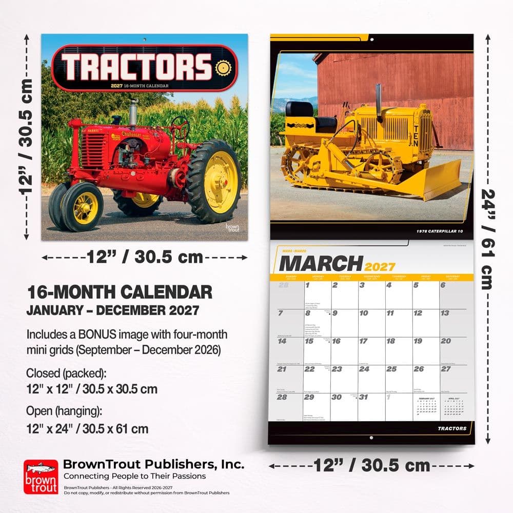Tractors 2027 Wall Calendar Sixth Alternate Image