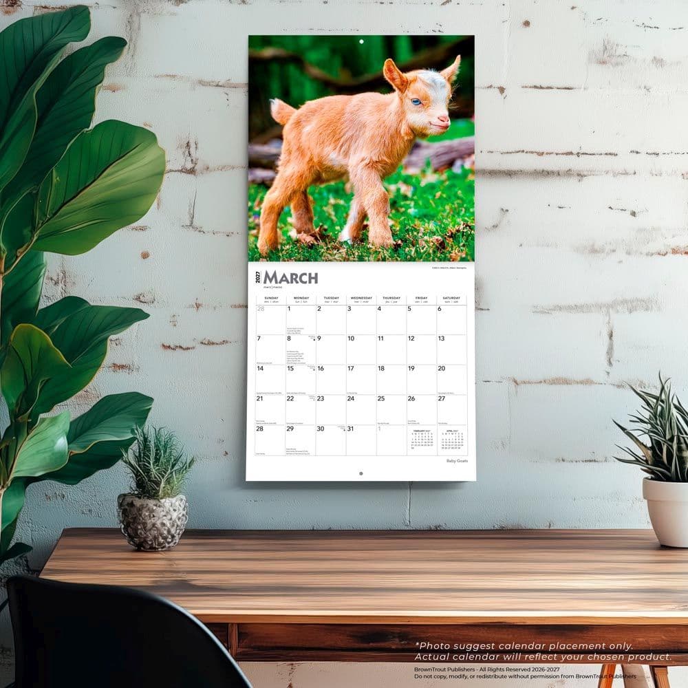 Baby Goats 2027 Wall Calendar Fourth Alternate Image