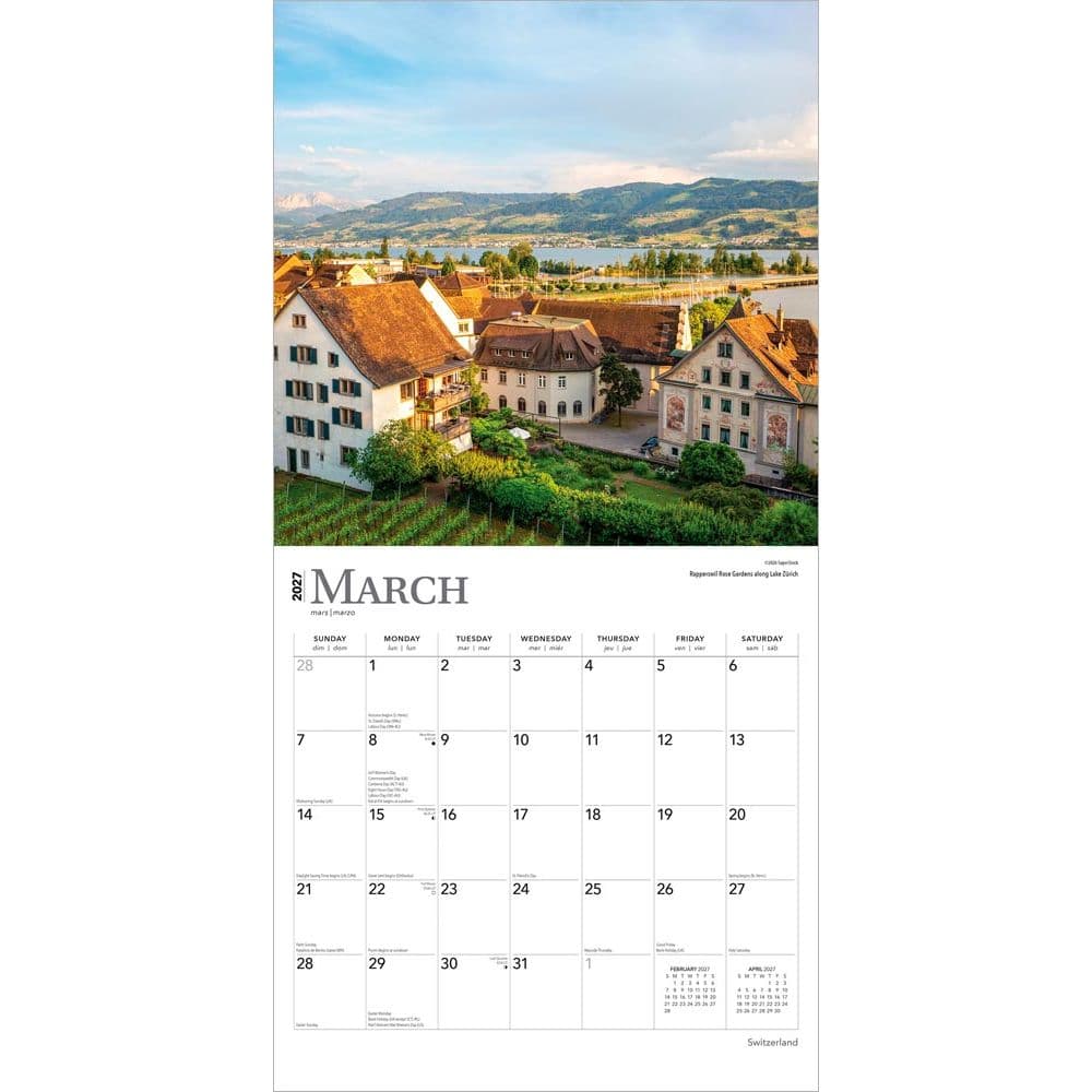 Switzerland 2027 Wall Calendar Second Alternate Image