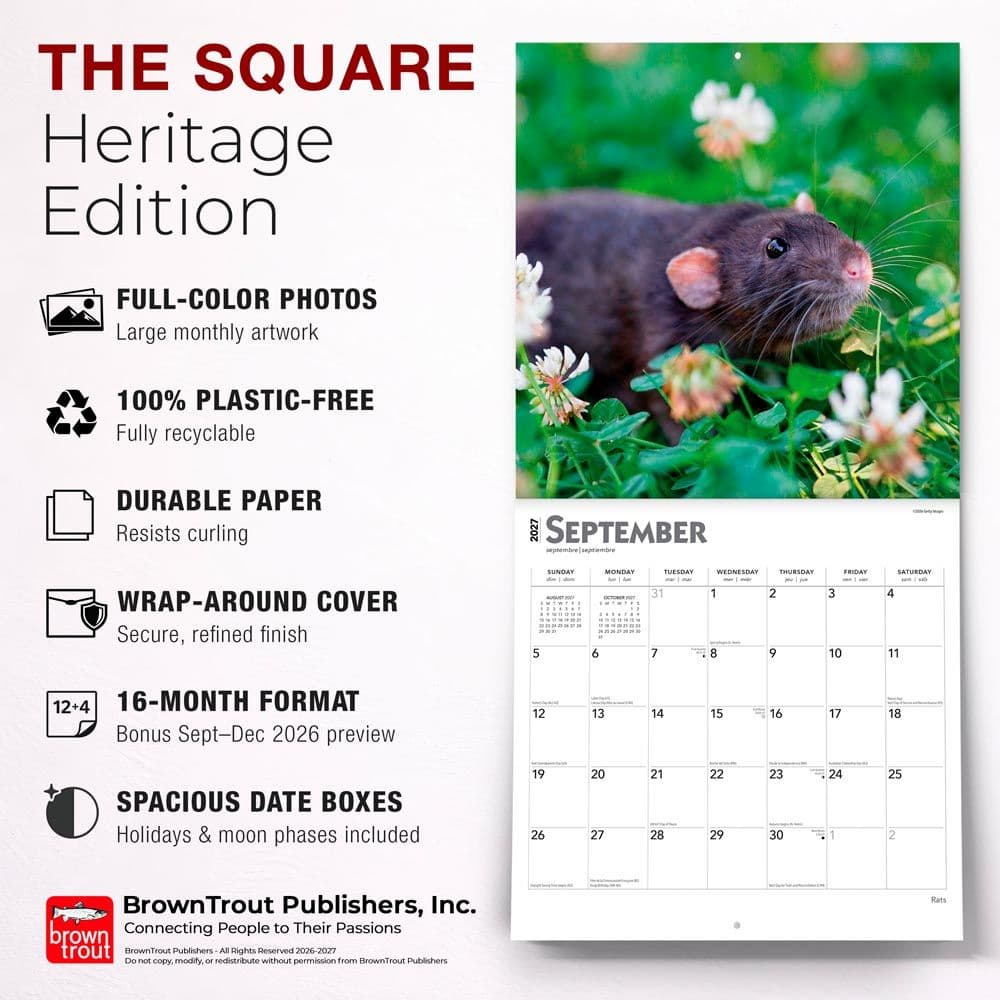 Rats 2027 Wall Calendar Fifth Alternate Image