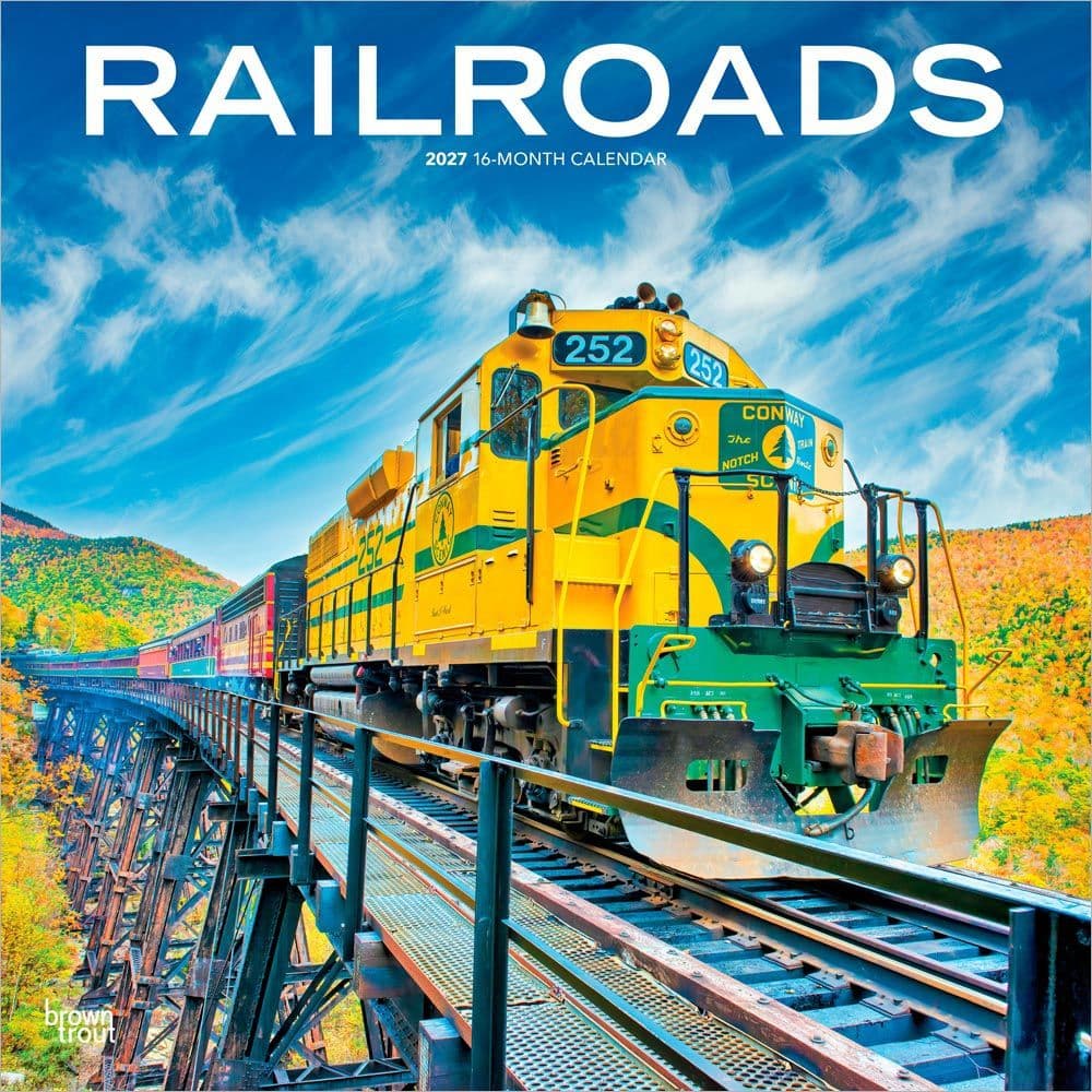 Railroads 2027 Wall Calendar Main Product Image