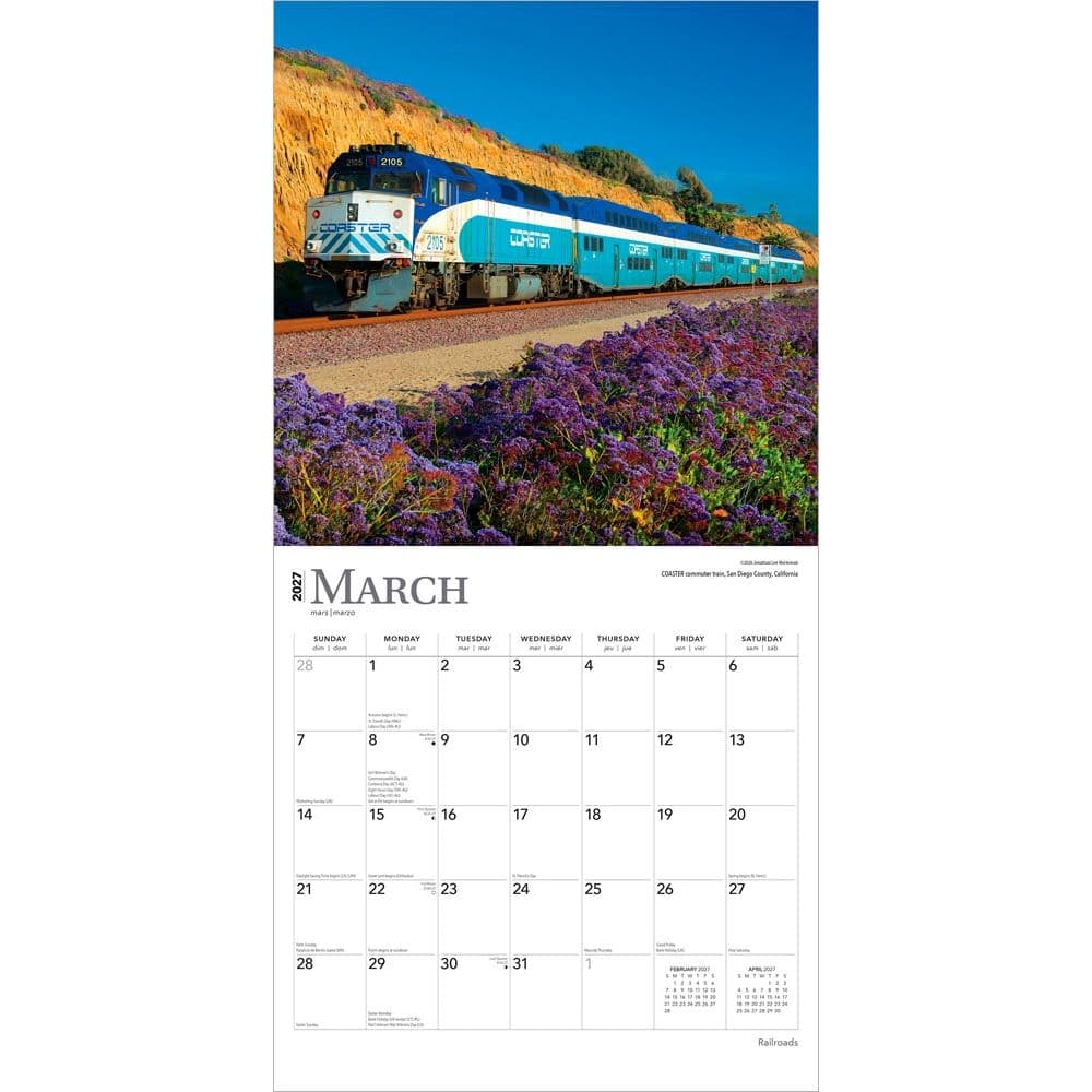 Railroads 2027 Wall Calendar Second Alternate Image