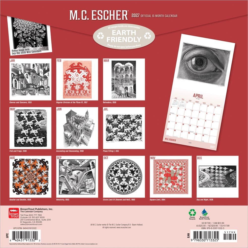 M.C. Escher 2027 Wall Calendar First Alternate Image
