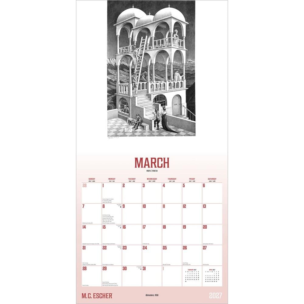 M.C. Escher 2027 Wall Calendar Second Alternate Image