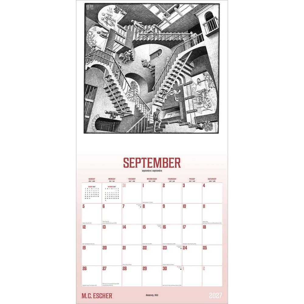 M.C. Escher 2027 Wall Calendar Third Alternate Image