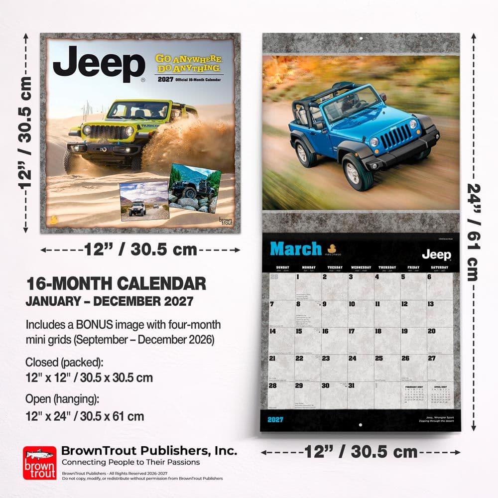 Jeep 2027 Wall Calendar Sixth Alternate Image