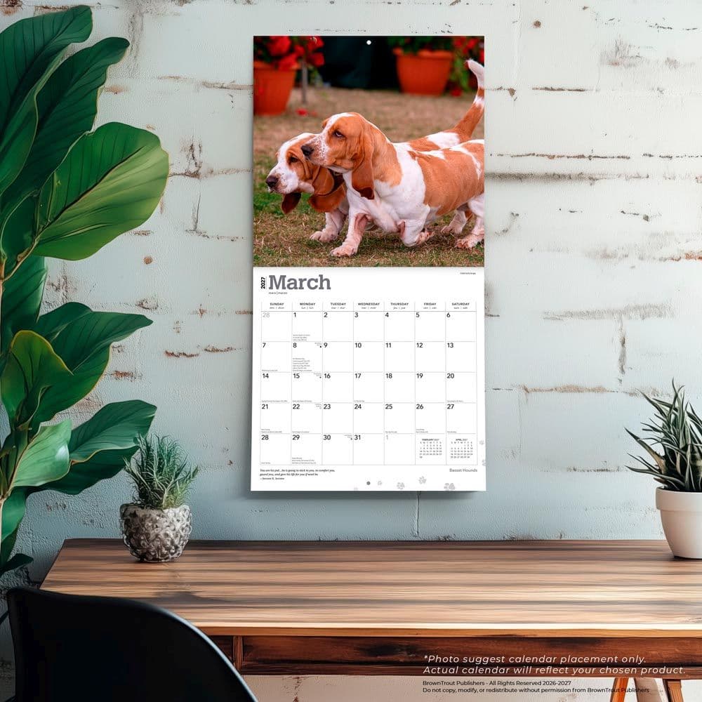 Basset Hounds 2027 Wall Calendar Fourth Alternate Image